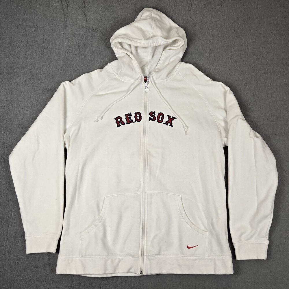 Vintage Nike‎ Boston Red Sox Hoodie Youth XXL Mens Large Full Zip MLB Baseball